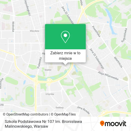 Mapa Szkoła Podstawowa Nr 107 Im. Bronisława Malinowskiego