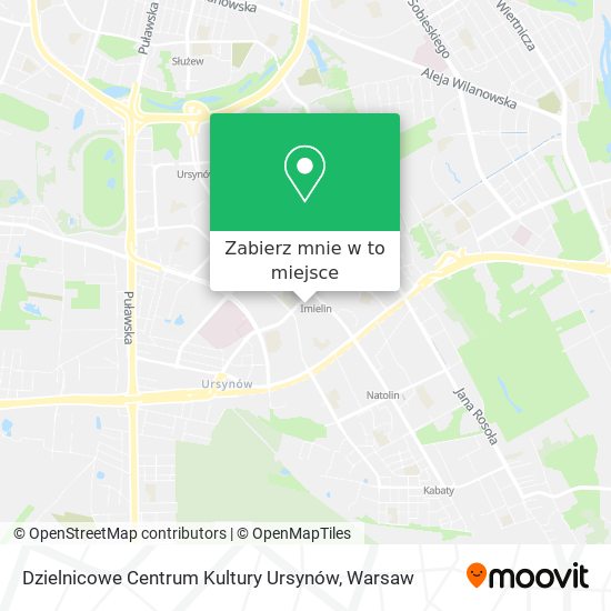 Mapa Dzielnicowe Centrum Kultury Ursynów