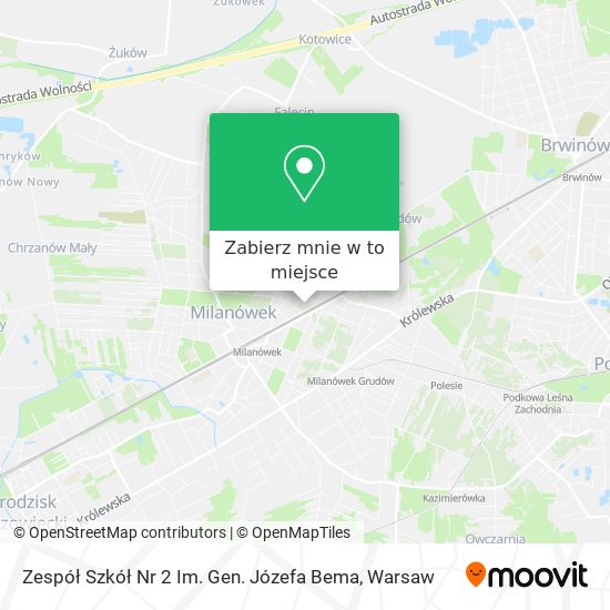 Mapa Zespół Szkół Nr 2 Im. Gen. Józefa Bema