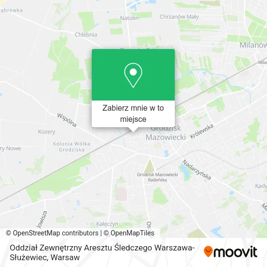 Mapa Oddział Zewnętrzny Aresztu Śledczego Warszawa-Służewiec