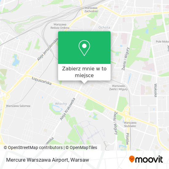 Mapa Mercure Warszawa Airport