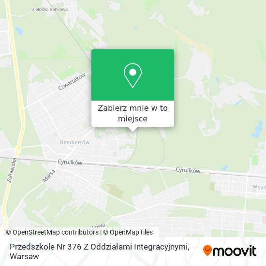 Mapa Przedszkole Nr 376 Z Oddziałami Integracyjnymi