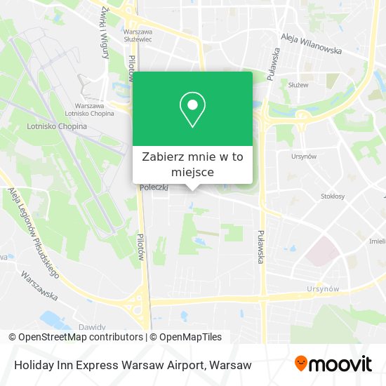 Mapa Holiday Inn Express Warsaw Airport