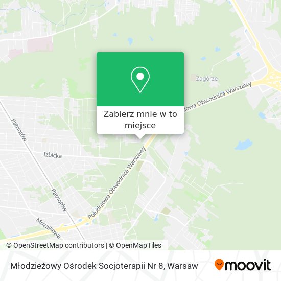 Mapa Młodzieżowy Ośrodek Socjoterapii Nr 8