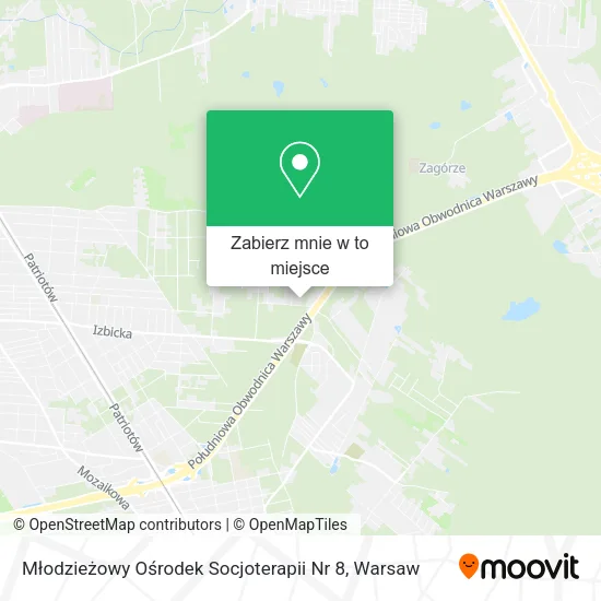 Mapa Młodzieżowy Ośrodek Socjoterapii Nr 8