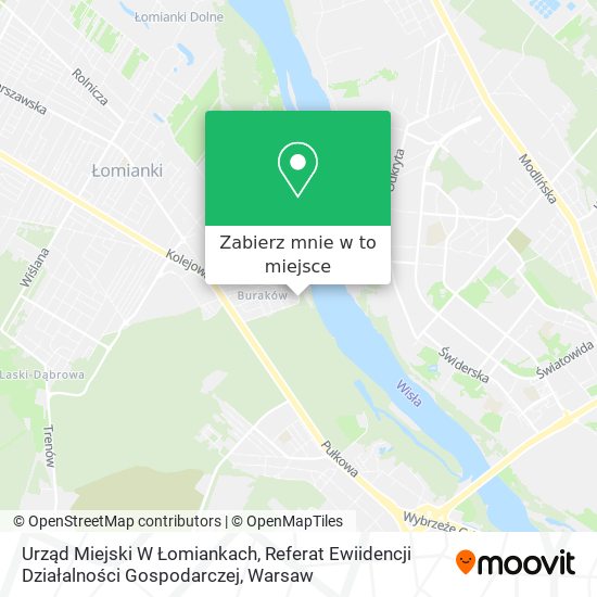 Mapa Urząd Miejski W Łomiankach, Referat Ewiidencji Działalności Gospodarczej