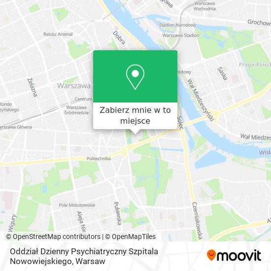 Mapa Oddział Dzienny Psychiatryczny Szpitala Nowowiejskiego