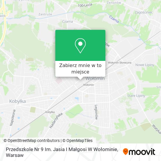 Mapa Przedszkole Nr 9 Im. Jasia I Małgosi W Wołominie