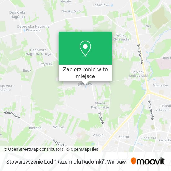 Mapa Stowarzyszenie Lgd “Razem Dla Radomki”