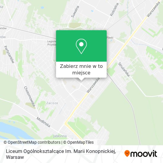 Mapa Liceum Ogólnokształcące Im. Marii Konopnickiej