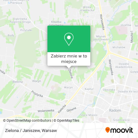 Mapa Zielona / Janiszew