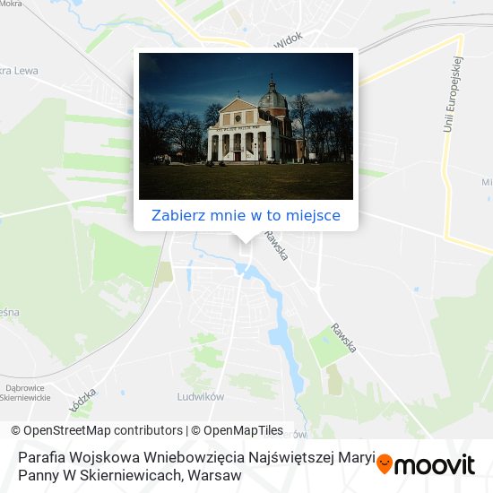 Mapa Parafia Wojskowa Wniebowzięcia Najświętszej Maryi Panny W Skierniewicach