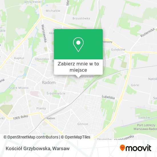 Mapa Kościół Grzybowska