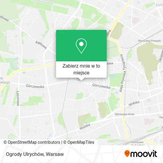 Mapa Ogrody Ulrychów