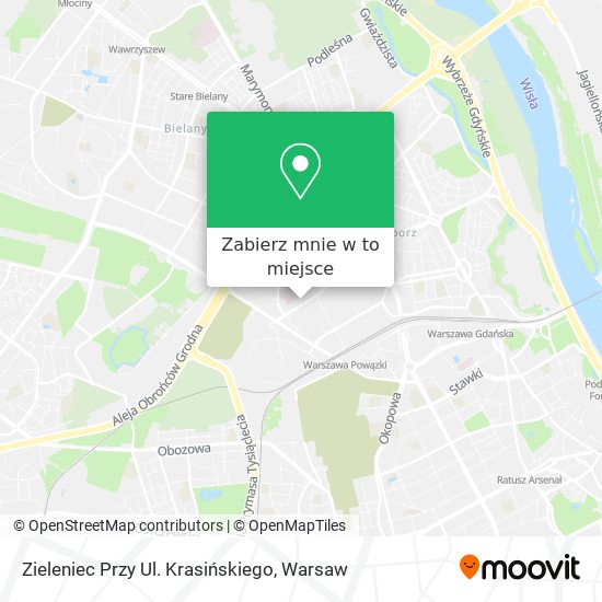 Mapa Zieleniec Przy Ul. Krasińskiego