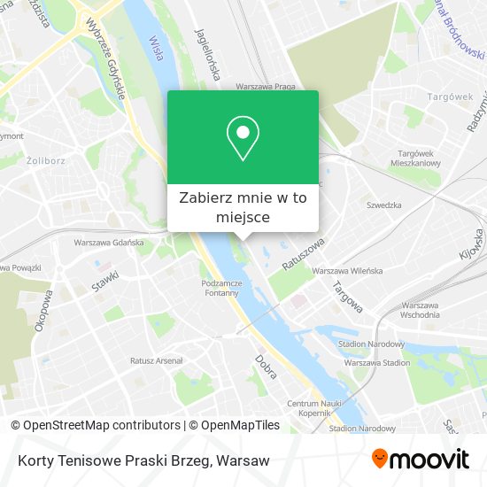 Mapa Korty Tenisowe Praski Brzeg