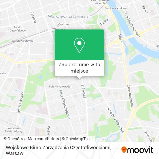 Mapa Wojskowe Biuro Zarządzania Częstotliwościami