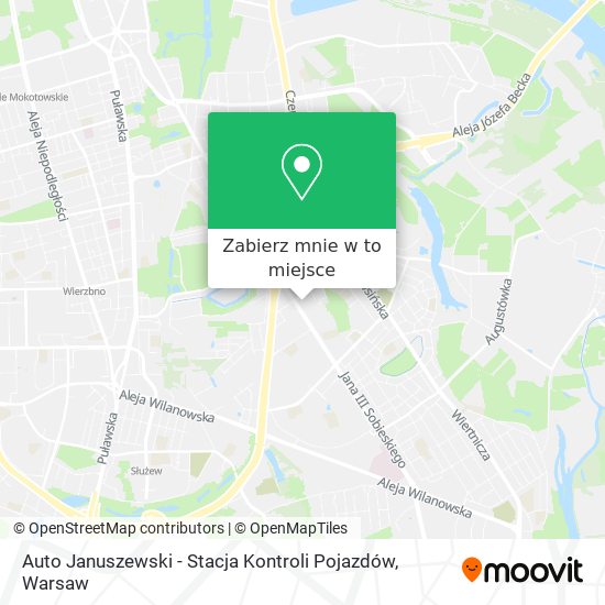 Mapa Auto Januszewski - Stacja Kontroli Pojazdów