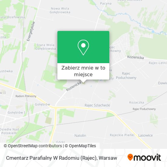 Mapa Cmentarz Parafialny W Radomiu (Rajec)