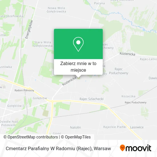 Mapa Cmentarz Parafialny W Radomiu (Rajec)