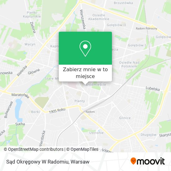 Mapa Sąd Okręgowy W Radomiu