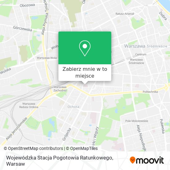 Mapa Wojewódzka Stacja Pogotowia Ratunkowego