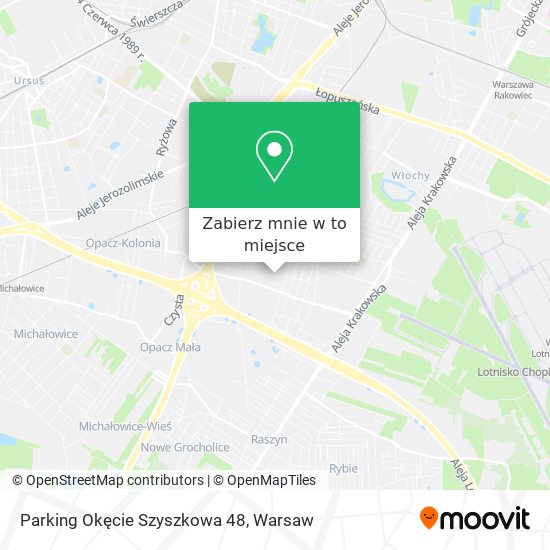 Mapa Parking Okęcie Szyszkowa 48