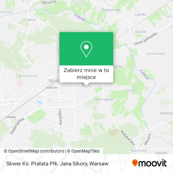 Mapa Skwer Ks. Prałata Płk. Jana Sikory