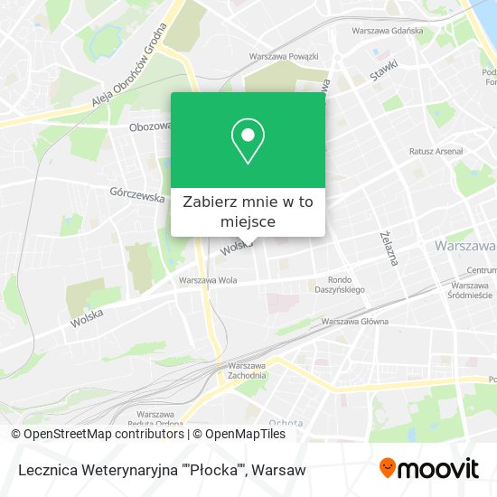 Mapa Lecznica Weterynaryjna ""Płocka""