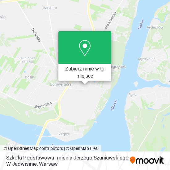 Mapa Szkoła Podstawowa Imienia Jerzego Szaniawskiego W Jadwisinie