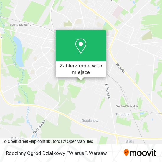 Mapa Rodzinny Ogród Działkowy ""Wiarus""