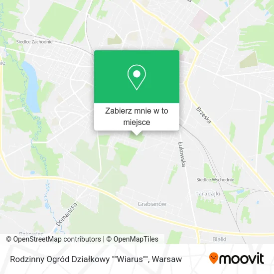 Mapa Rodzinny Ogród Działkowy ""Wiarus""