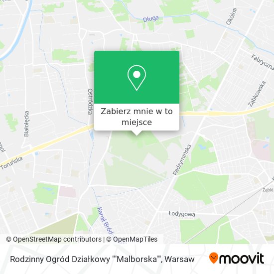 Mapa Rodzinny Ogród Działkowy ""Malborska""