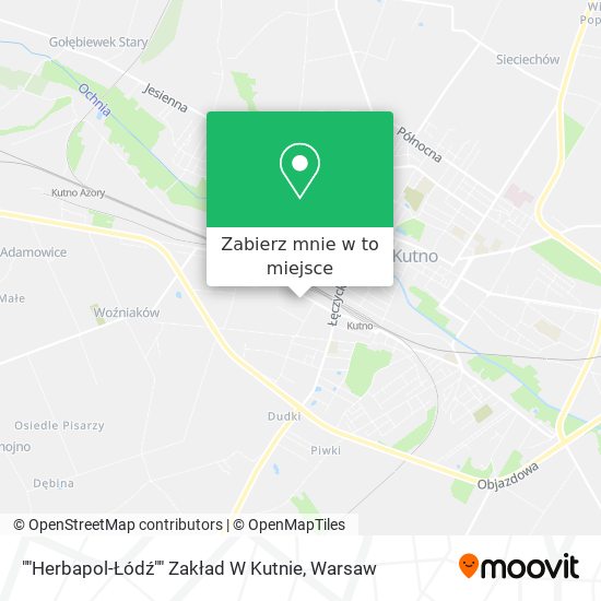 Mapa ""Herbapol-Łódź"" Zakład W Kutnie