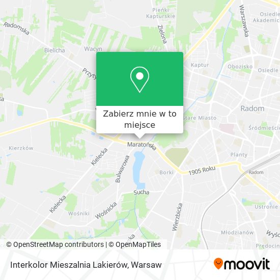 Mapa Interkolor Mieszalnia Lakierów