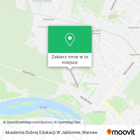 Mapa Akademia Dobrej Edukacji W Jabłonnie