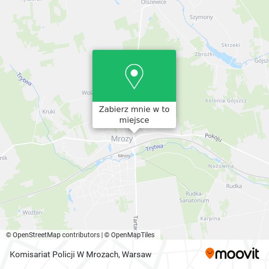 Mapa Komisariat Policji W Mrozach