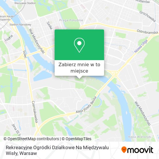 Mapa Rekreacyjne Ogródki Działkowe Na Międzywalu Wisły