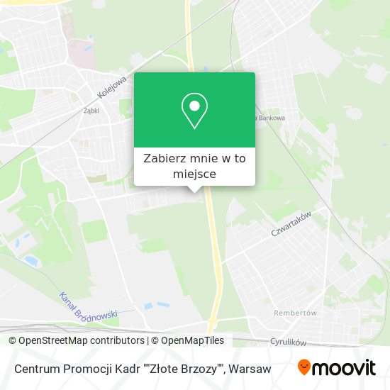 Mapa Centrum Promocji Kadr ""Złote Brzozy""