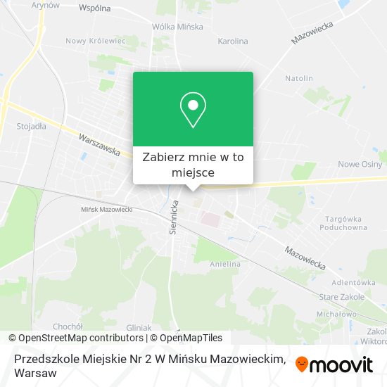 Mapa Przedszkole Miejskie Nr 2 W Mińsku Mazowieckim