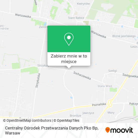 Mapa Centralny Ośrodek Przetwarzania Danych Pko Bp