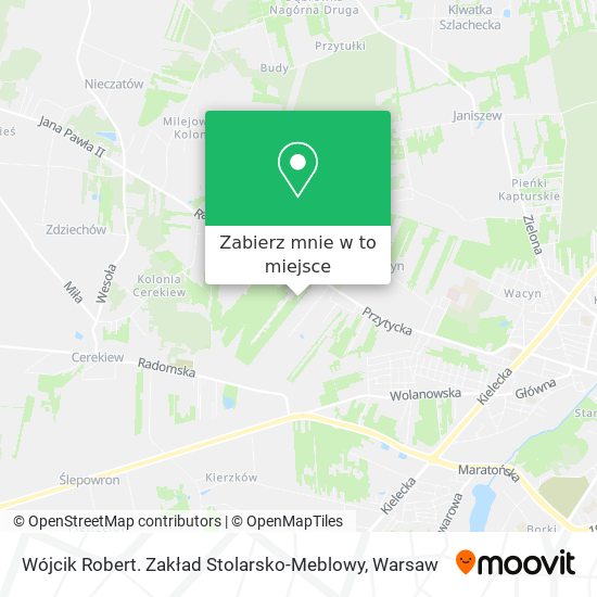 Mapa Wójcik Robert. Zakład Stolarsko-Meblowy