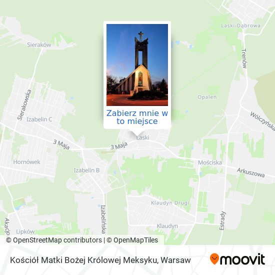 Mapa Kościół Matki Bożej Królowej Meksyku