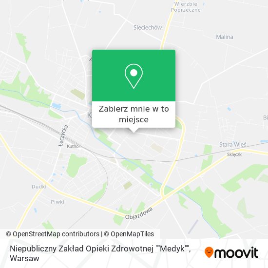 Mapa Niepubliczny Zakład Opieki Zdrowotnej ""Medyk""