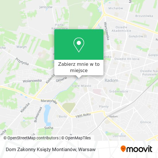 Mapa Dom Zakonny Księży Montianów