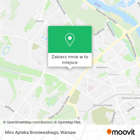 Mapa Miro Apteka Broniewskiego