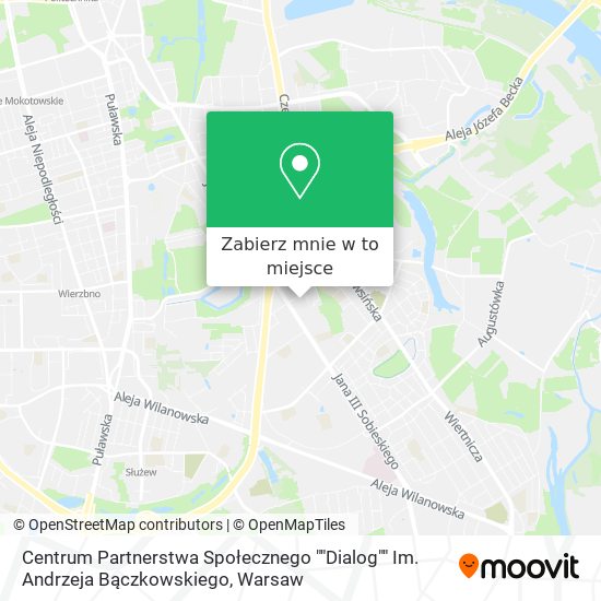 Mapa Centrum Partnerstwa Społecznego ""Dialog"" Im. Andrzeja Bączkowskiego