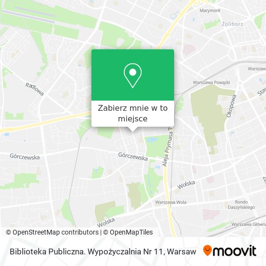 Mapa Biblioteka Publiczna. Wypożyczalnia Nr 11