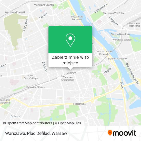 Mapa Warszawa, Plac Defilad