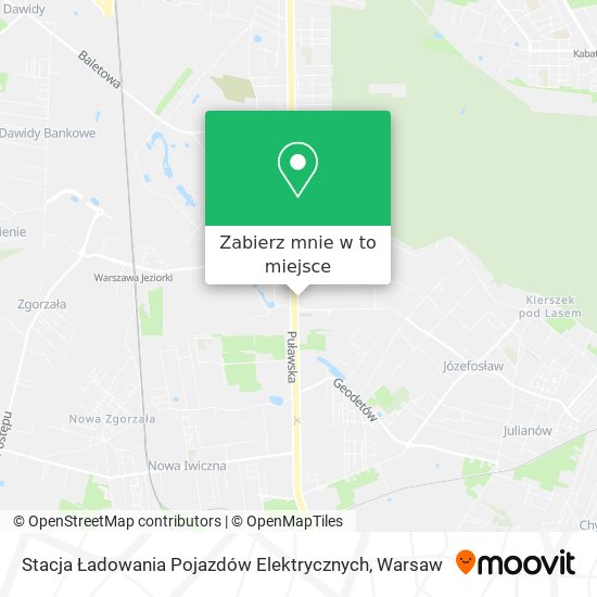 Mapa Stacja Ładowania Pojazdów Elektrycznych